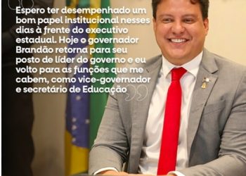 Após 13 dias no governo interino, Felipe Camarão deixa o comando e Brandão reassume o cargo