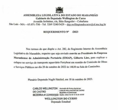 Deputados requerem a convocação do presidente da EMAP para esclarecimentos