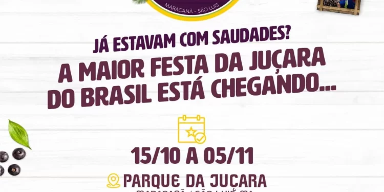 São Luís: 54ª Festa da Juçara começa no próximo domingo, 15 de outubro