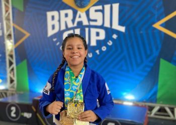 Aos 10 anos de idade, Thelma Isabelly conquista o Tetra Campeonato do Brasil Cup de Jiu-jitsu em Belém-PA