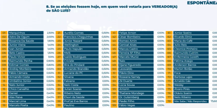 Saiba quem são os mais citados para vereador na pesquisa TV Difusora