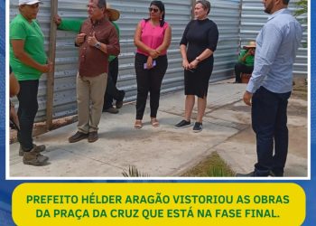 Anajatuba: Está ficando mais linda! As obras da Praça da Cruz estão na fase final