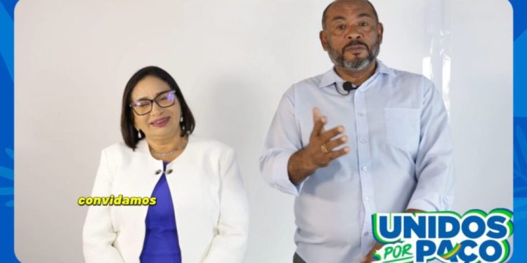 Paula Azevedo e Jorge Maru selam aliança em ato político no Maiobão