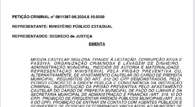 Paço do Lumiar: Agora sem segredo de justiça, confira a íntegra da decisão que afastou Paula da Pindoba da prefeitura