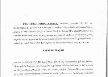 São João Batista: Em menos de 30 dias, grupo de Carlos Figueiredo entra com três processos contra prefeito Mecinho