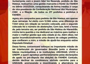 Famem: Miltinho desiste de candidatura e abre caminho para consenso com Roberto Costa