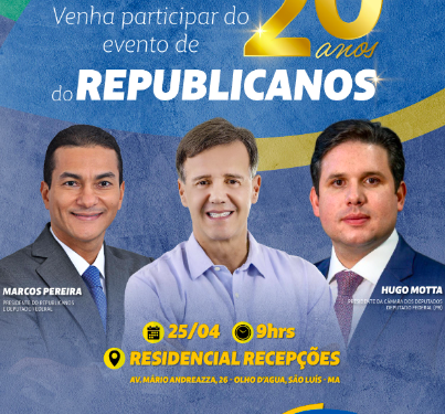 Republicanos promove grande evento com lideranças nesta sexta-feira.