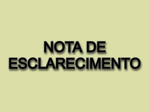 NOTA DE ESCLARECIMENTO