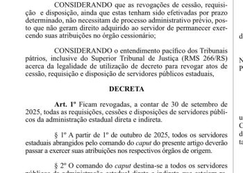 Brandão revoga cessões de servidores; ato atinge dois assessores de Dino