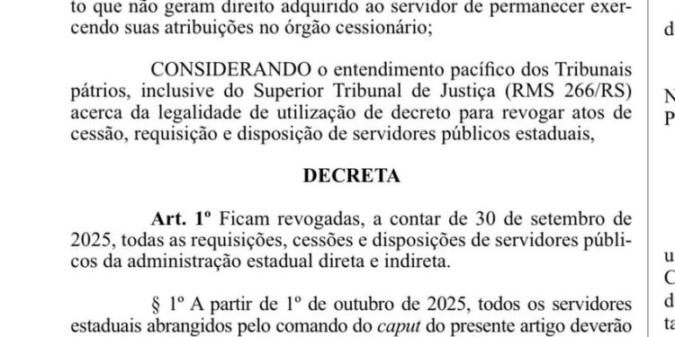 Brandão revoga cessões de servidores; ato atinge dois assessores de Dino