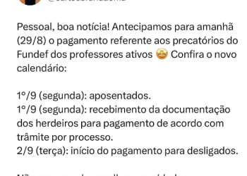 Nova parcela dos ‘Precatórios do Fundef’ será paga hoje no Maranhão