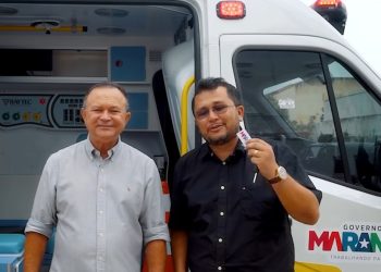Araguanã/MA: Prefeito Flávio Amorim garante micro-ônibus para a saúde de Araguanã durante solenidade de entrega de veículos do PAC Saúde em São Luís