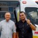 Araguanã/MA: Prefeito Flávio Amorim garante micro-ônibus para a saúde de Araguanã durante solenidade de entrega de veículos do PAC Saúde em São Luís
