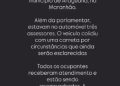 Veículo em que estava deputada Ana do Gás sofre acidente
