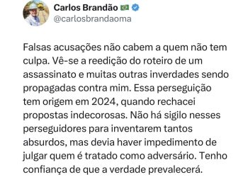 Brandão reage a ações relatadas por Dino e fala em perseguição