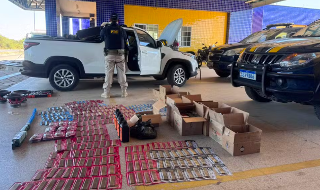 PRF apreende quase 7 mil munições em veículo na BR-226, em Barra do Corda