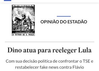 Estadão diz em editorial que ‘Dino atua para reeleger Lula’