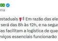 Brandão anuncia ponto facultativo no Maranhão por conta das eleições