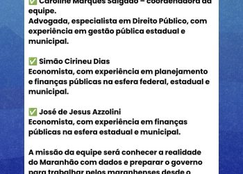 Braide anuncia primeiros nomes da equipe de transição