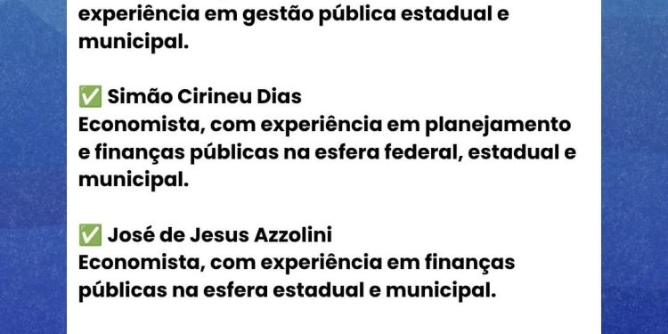 Braide anuncia primeiros nomes da equipe de transição
