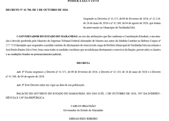 Brandão suspende intervenção em Turilândia após decisão que determina retorno de Paulo Curió
